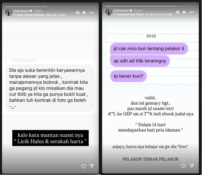 Desi Intan, diduga selingkuhan suami Dinda Amelia. (Instagram)